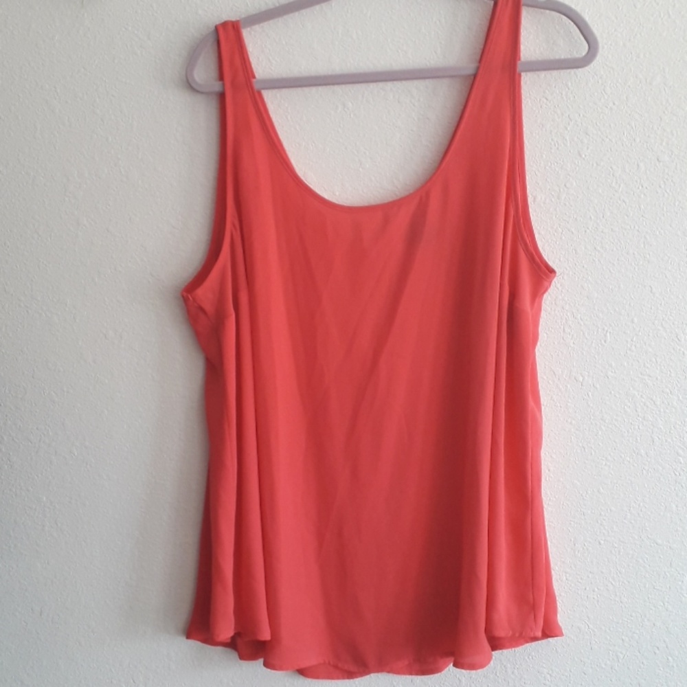 Torrid Plus Size Peachy Coral Gauze Swing Tank Top